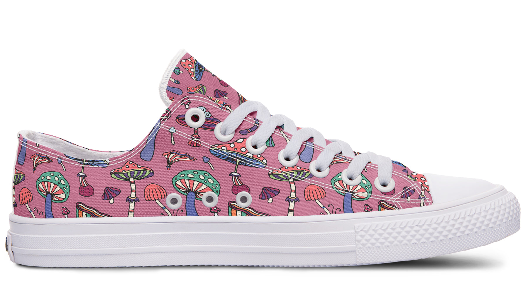 Mismatched Mushrooms Low Tops - Offbeat Sweetie