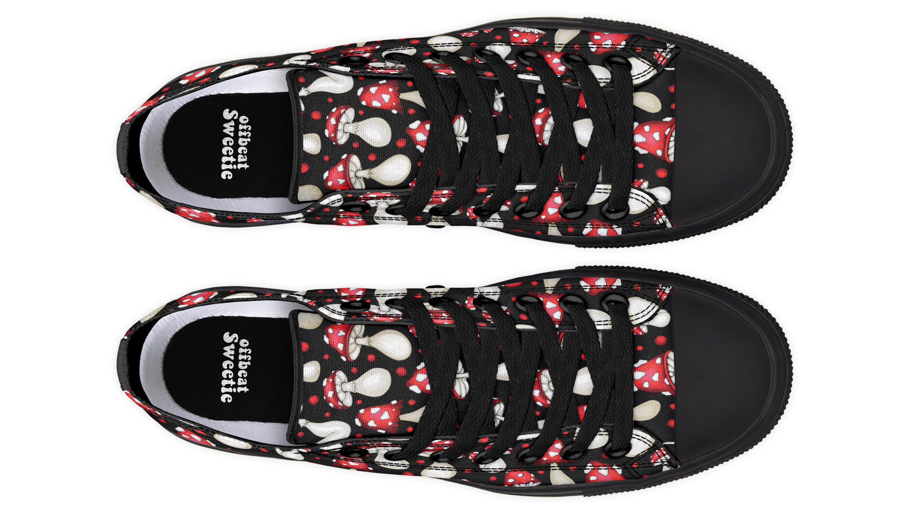 Mushrooms Low Tops - Offbeat Sweetie