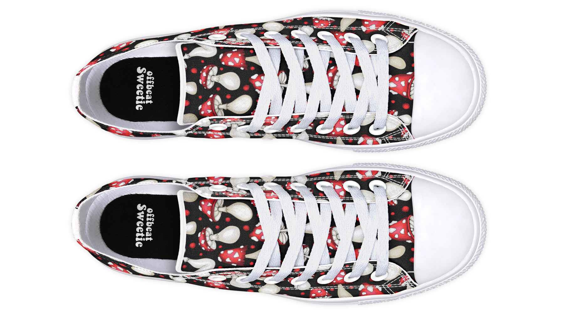 Mushrooms Low Tops - Offbeat Sweetie