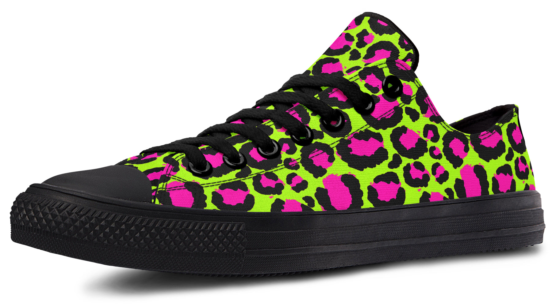 Neon Leopard Low Tops - Offbeat Sweetie