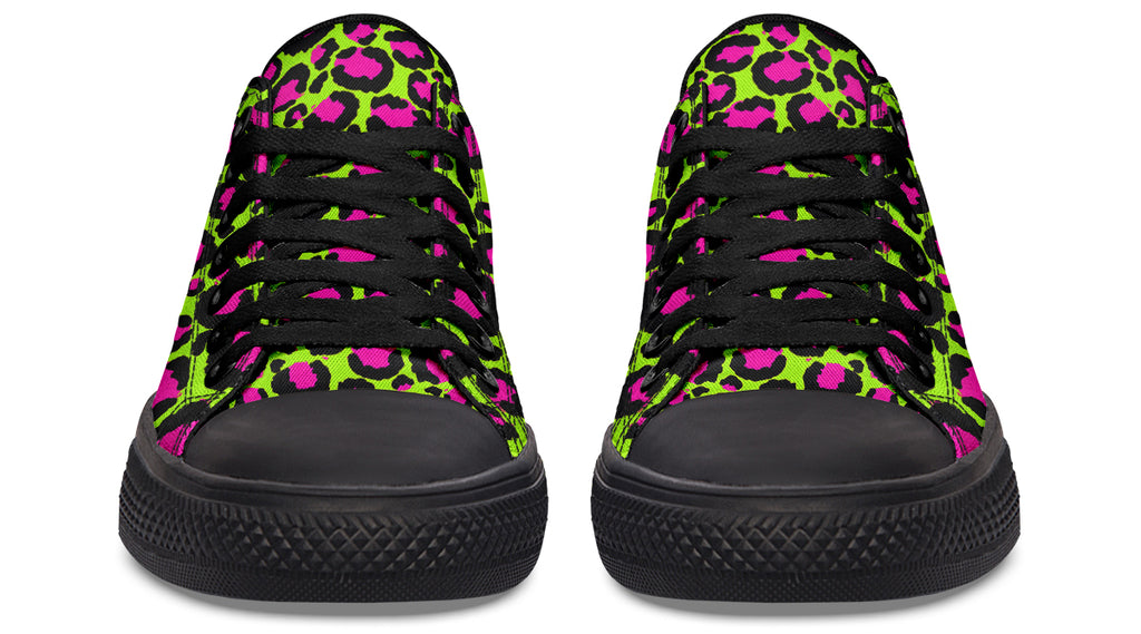 Neon Leopard Low Tops - Offbeat Sweetie