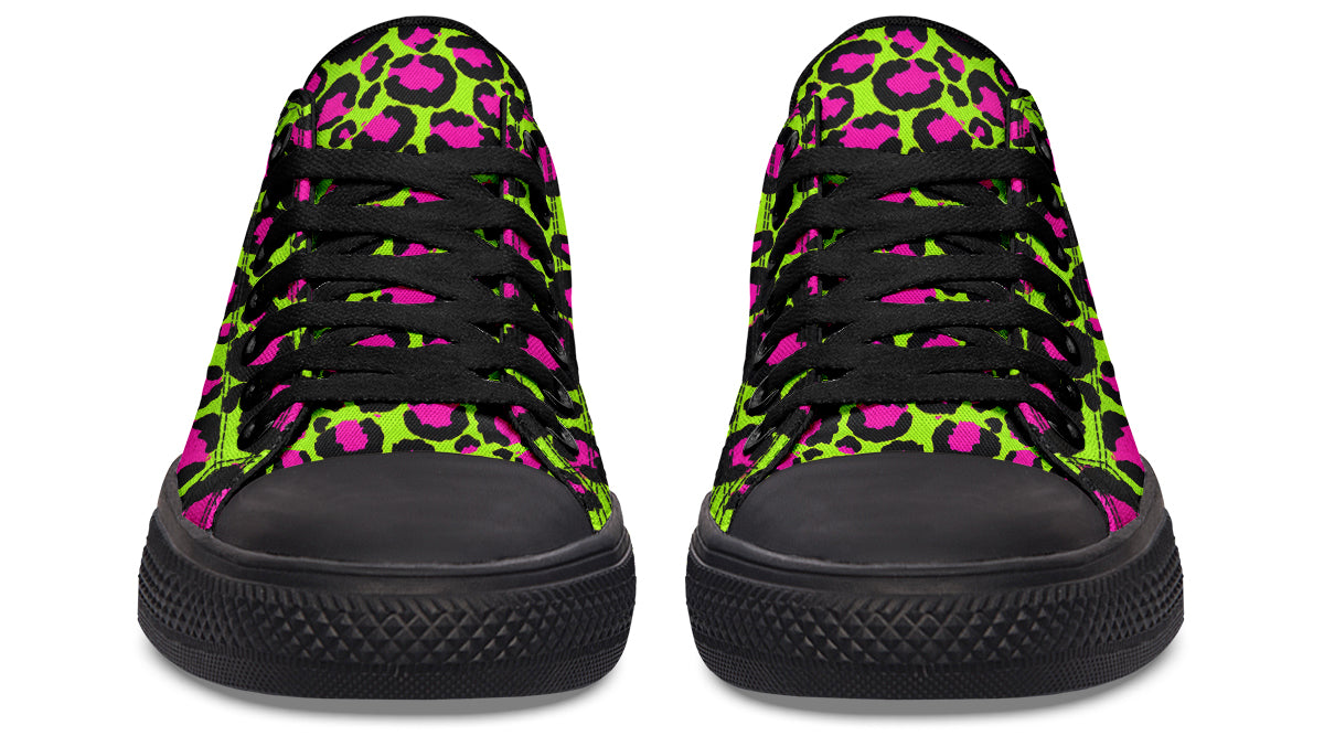 Neon Leopard Low Tops - Offbeat Sweetie
