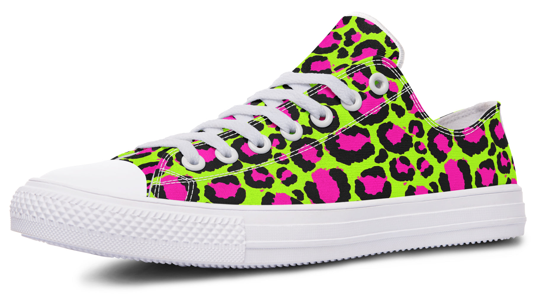 Neon Leopard Low Tops - Offbeat Sweetie