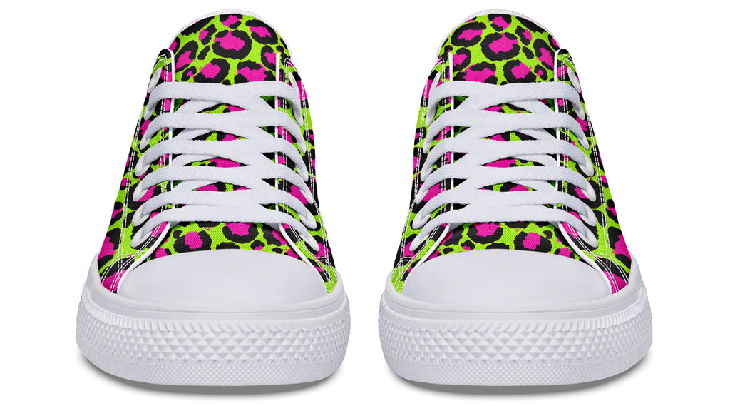 Neon Leopard Low Tops - Offbeat Sweetie