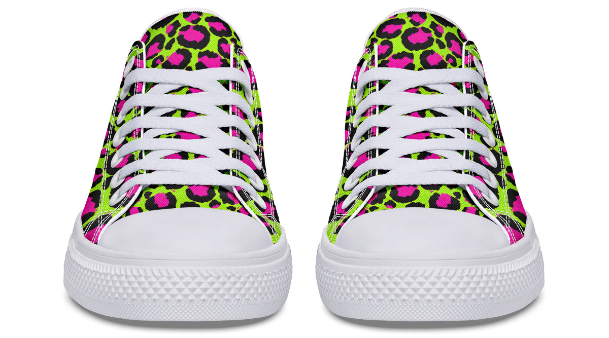 Neon Leopard Low Tops - Offbeat Sweetie