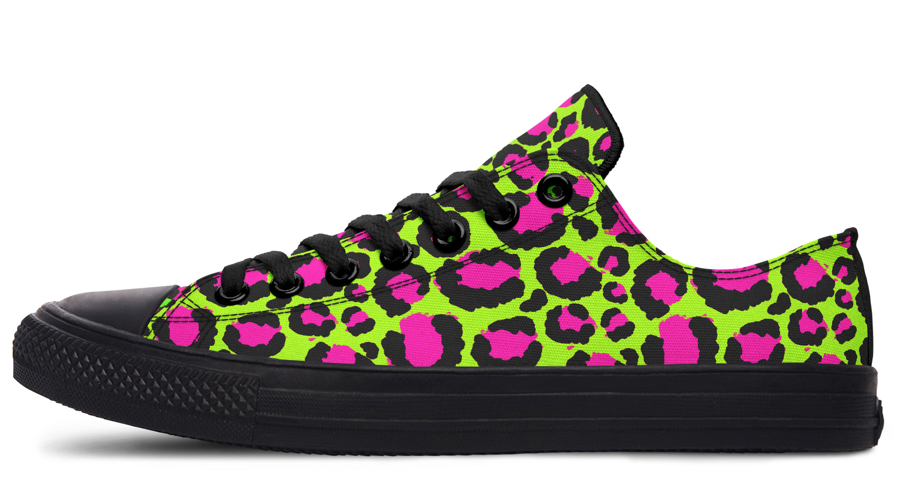 Neon Leopard Low Tops - Offbeat Sweetie
