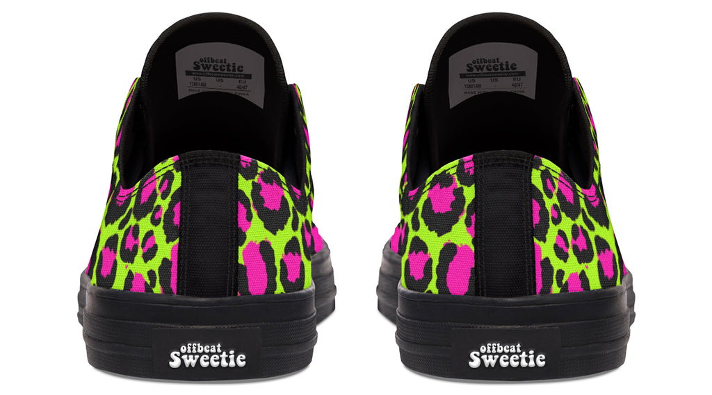 Neon Leopard Low Tops - Offbeat Sweetie