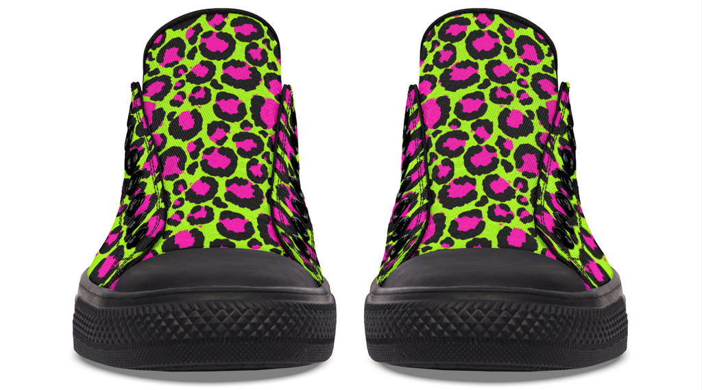Neon Leopard Low Tops (Wide)
