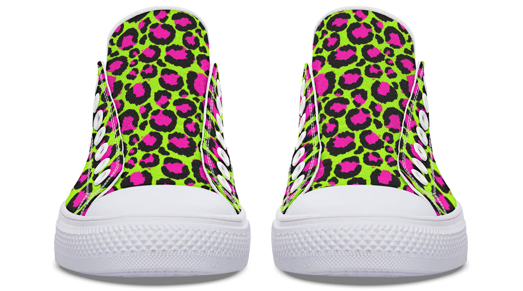 Neon Leopard Low Tops (Wide)