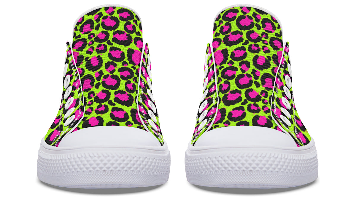 Neon Leopard Low Tops (Wide)