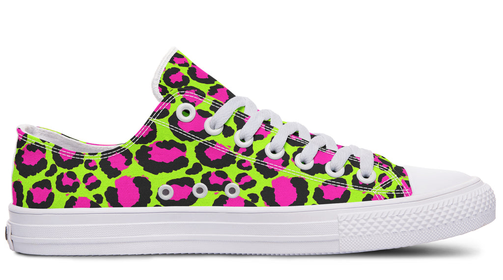Neon Leopard Low Tops (Wide)