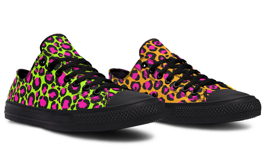 Neon Leopard x Neon Safari Mismatch Low Tops