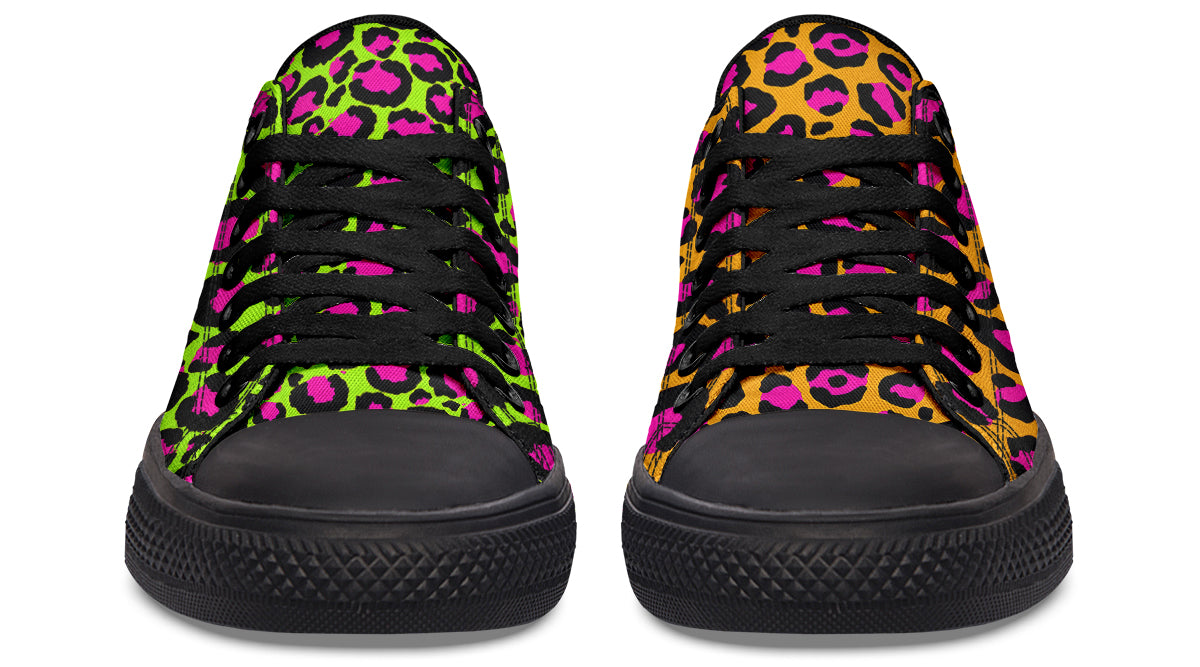 Neon Leopard x Neon Safari Mismatch Low Tops