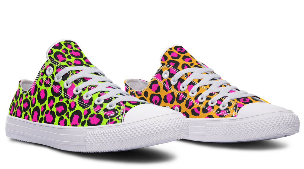 Neon Leopard x Neon Safari Mismatch Low Tops