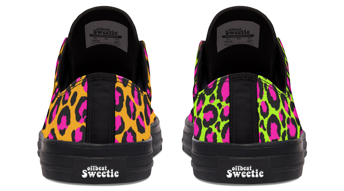 Neon Leopard x Neon Safari Mismatch Low Tops