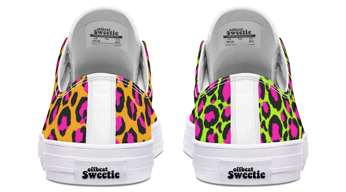 Neon Leopard x Neon Safari Mismatch Low Tops