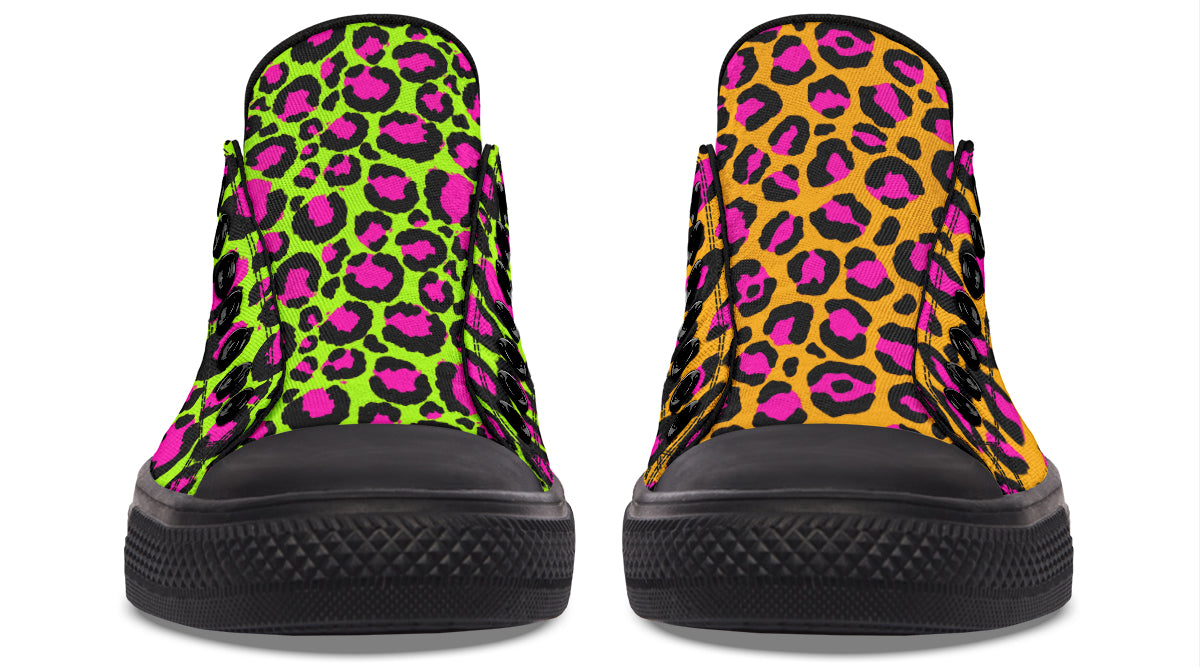 Neon Leopard x Neon Safari Mismatch Low Tops (Wide)