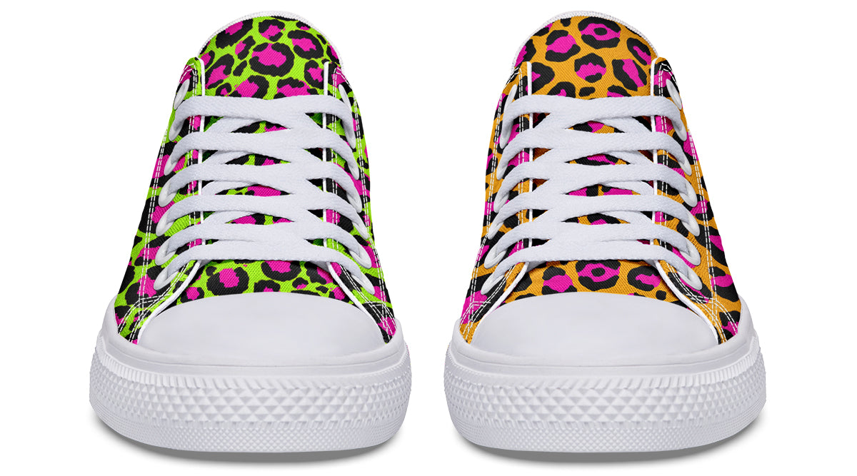 Neon Leopard x Neon Safari Mismatch Low Tops (Wide)