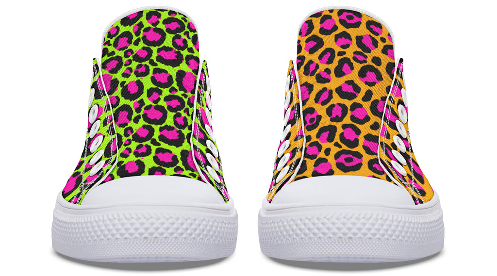 Neon Leopard x Neon Safari Mismatch Low Tops (Wide)