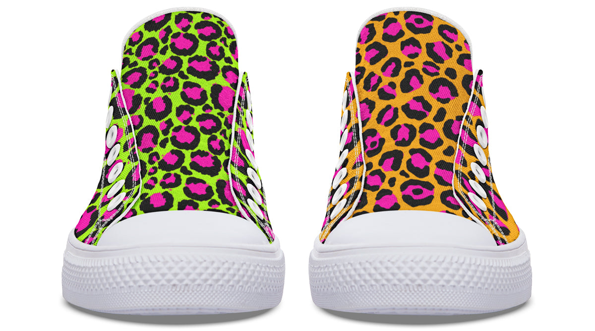 Neon Leopard x Neon Safari Mismatch Low Tops (Wide)