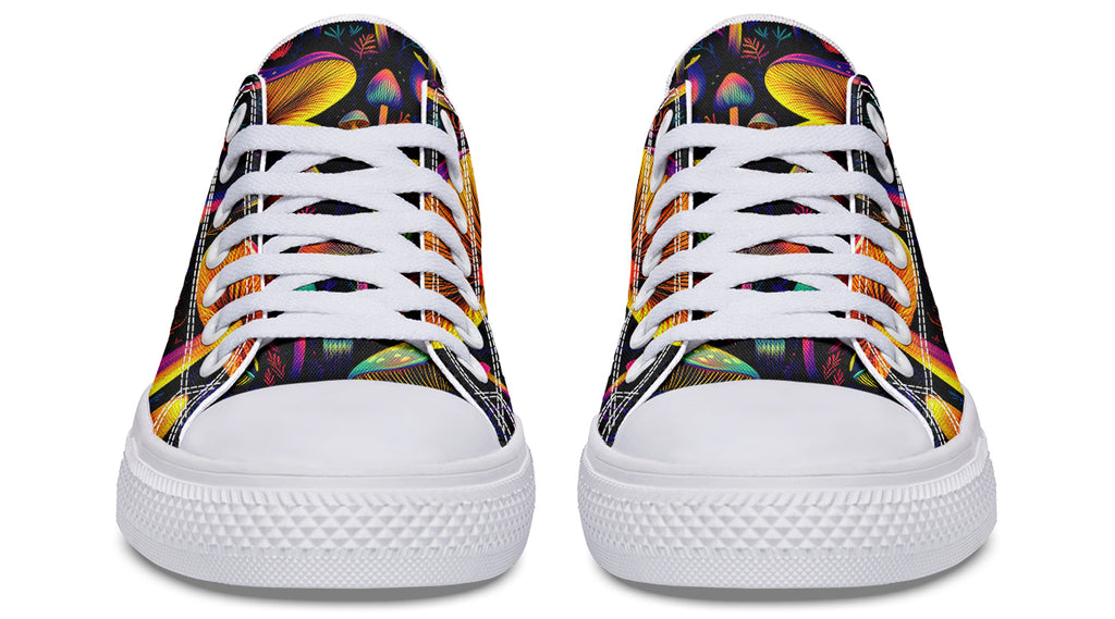 Neon Mushrooms Low Tops - Offbeat Sweetie
