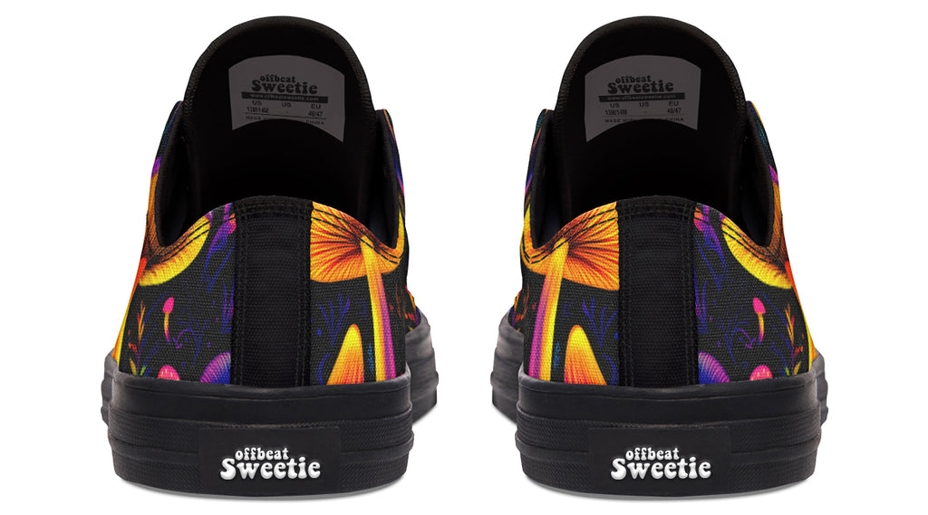 Neon Mushrooms Low Tops - Offbeat Sweetie