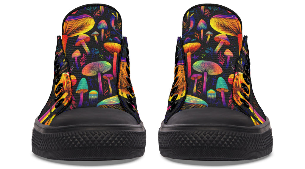 Neon Mushrooms Low Tops (Wide)