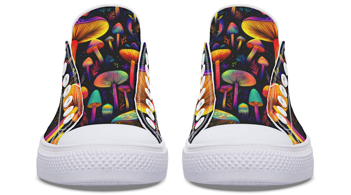 Neon Mushrooms Low Tops (Wide)