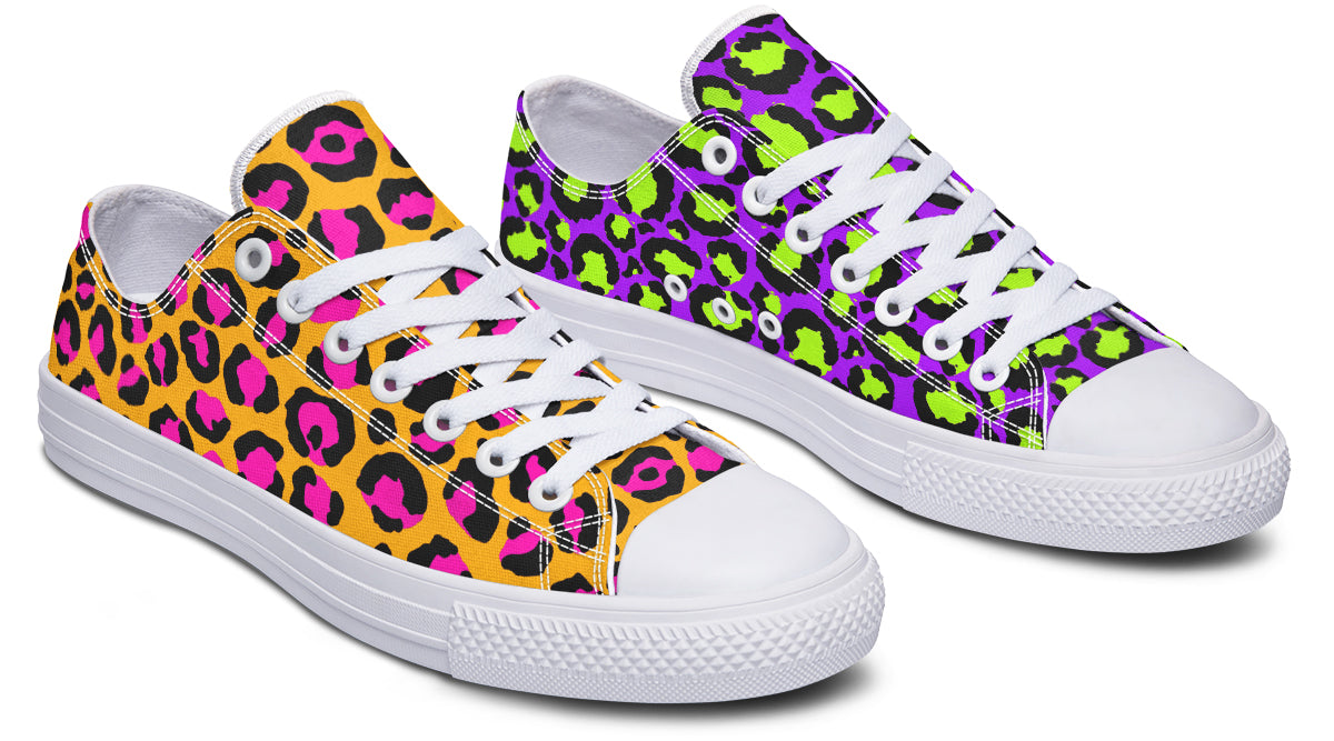 Neon Safari x Zombie Leopard Mismatch Low Tops