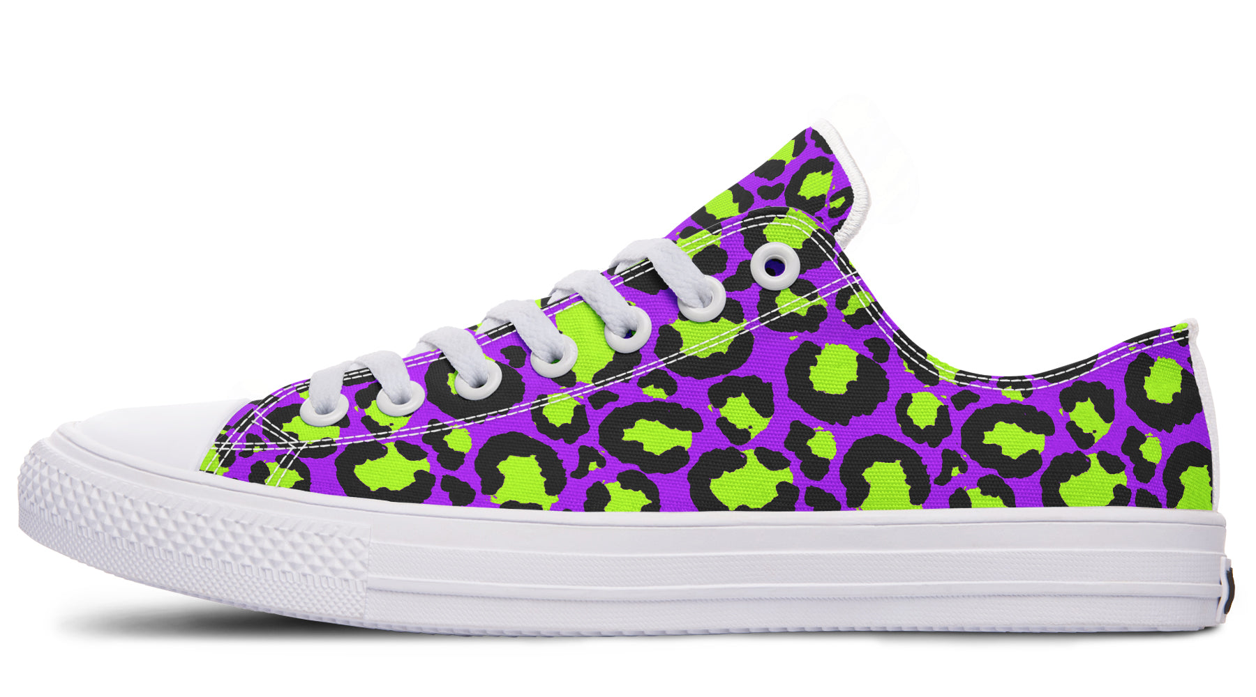 Neon Safari x Zombie Leopard Mismatch Low Tops