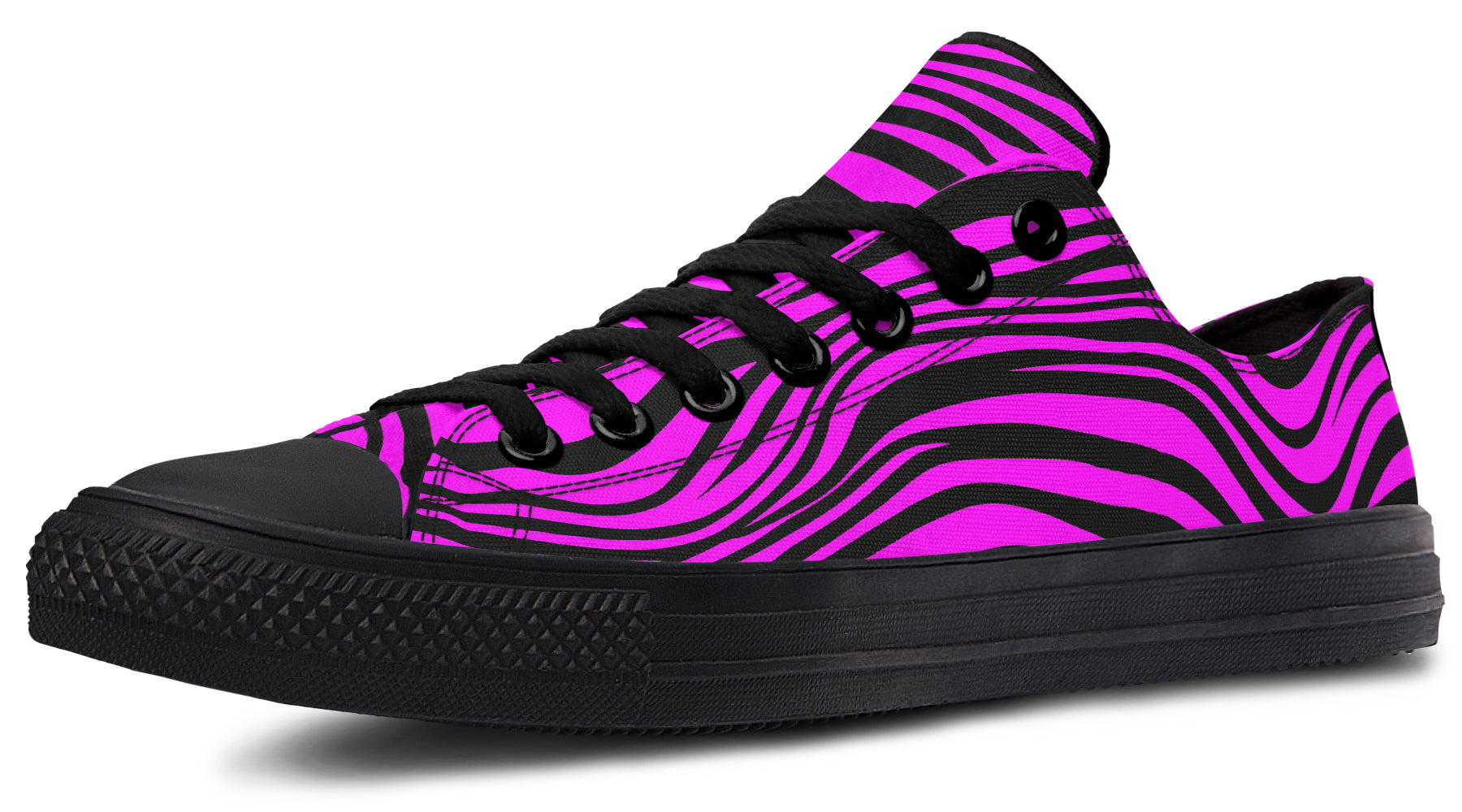 Neon Zebra Fuchsia Low Tops