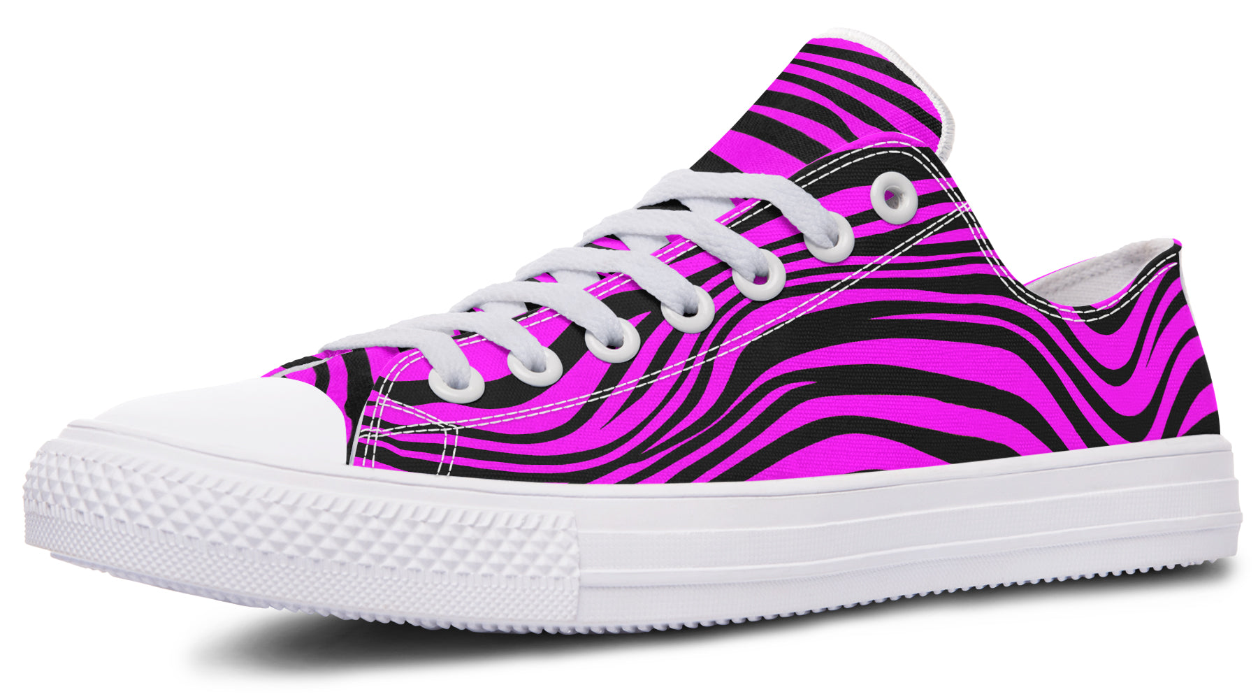 Neon Zebra Fuchsia Low Tops