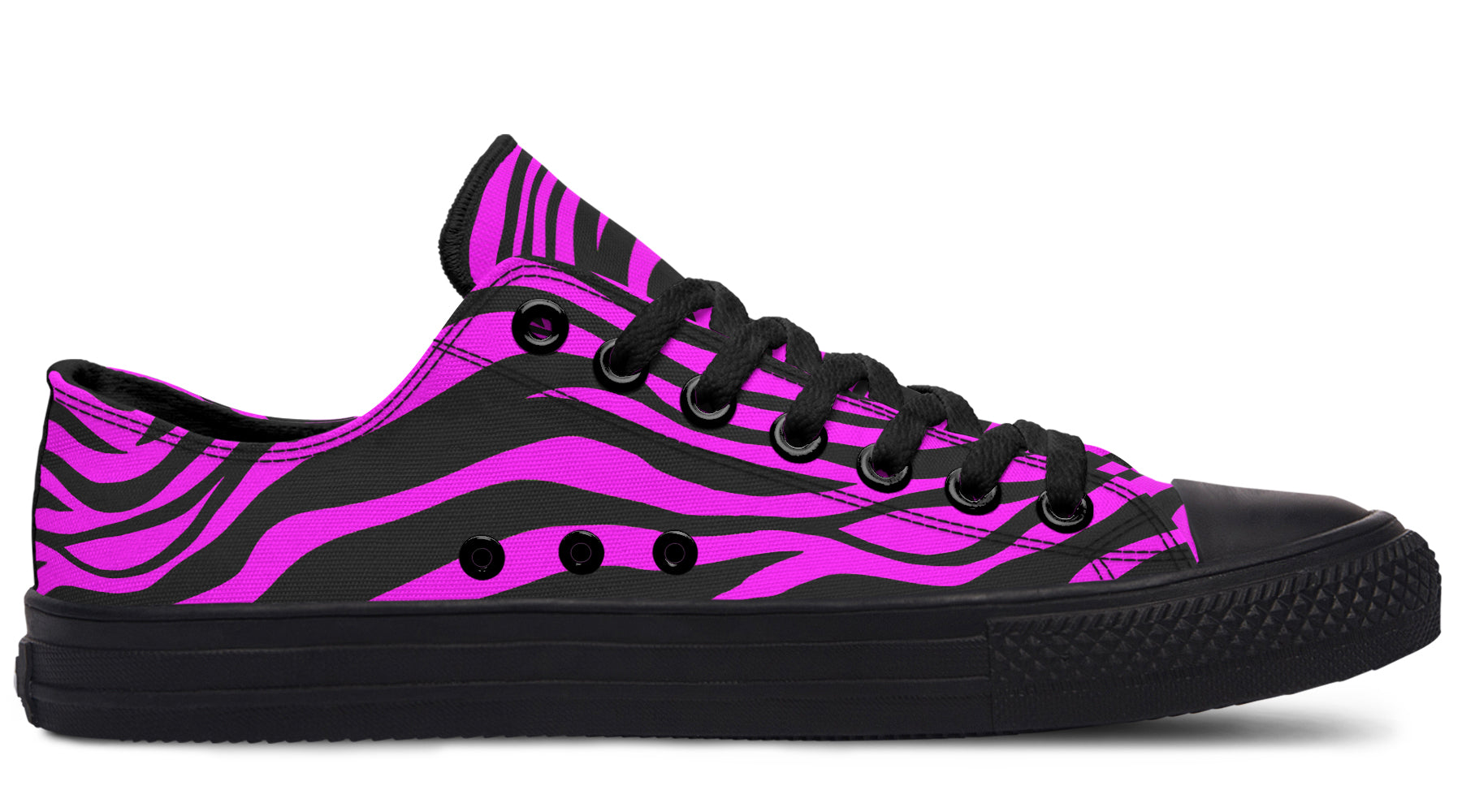 Neon Zebra Fuchsia Low Tops