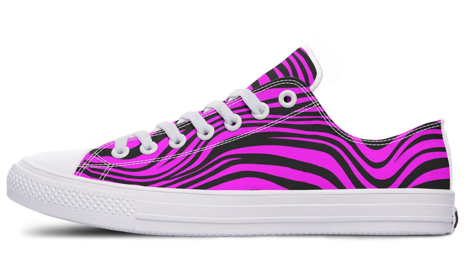 Neon Zebra Fuchsia Low Tops