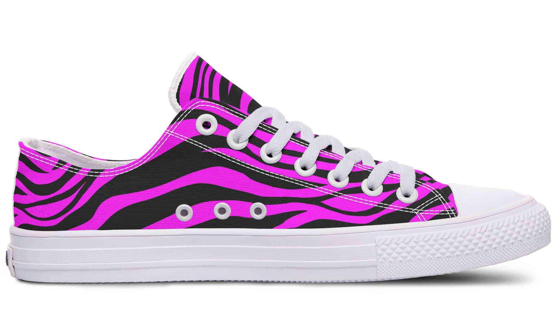 Neon Zebra Fuchsia Low Tops