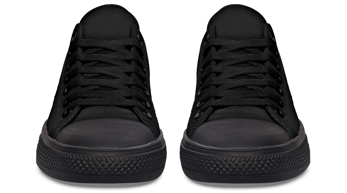 Paint It Black Low Tops - Offbeat Sweetie