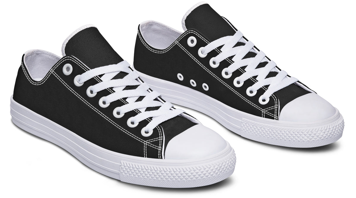 Paint It Black Low Tops - Offbeat Sweetie