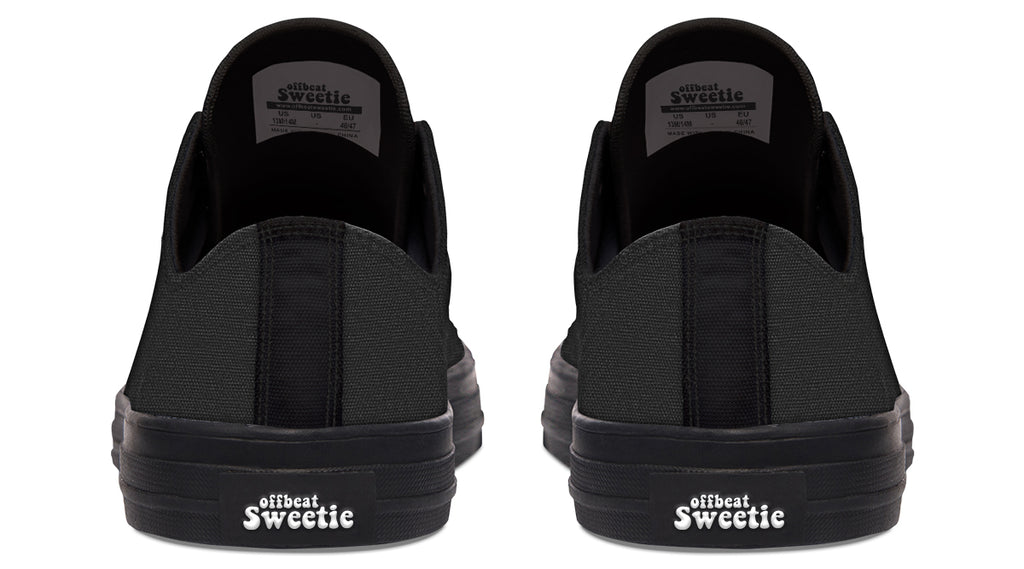Paint It Black Low Tops - Offbeat Sweetie