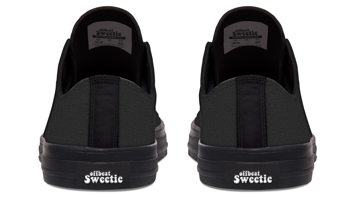 Paint It Black Low Tops - Offbeat Sweetie