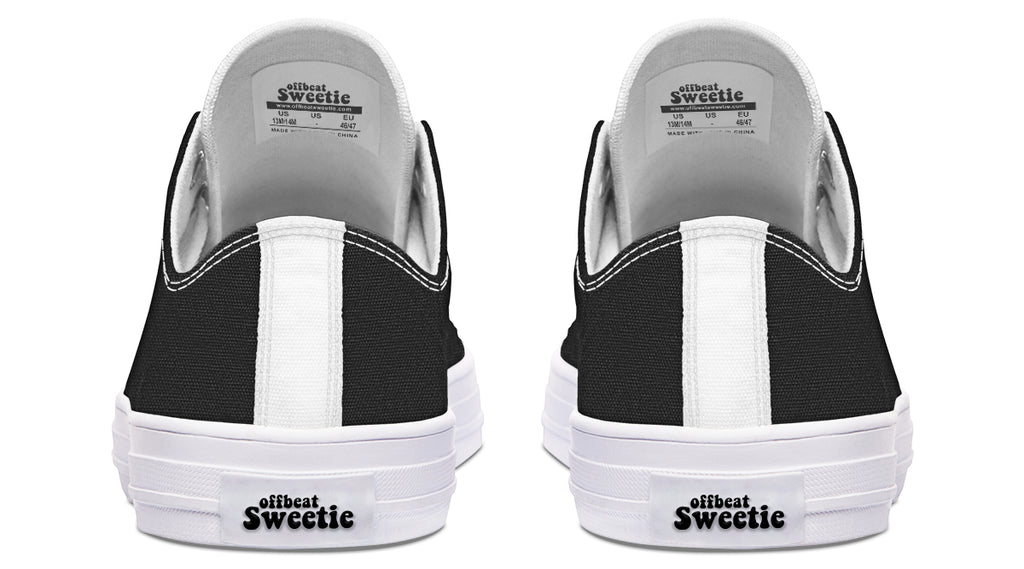 Paint It Black Low Tops - Offbeat Sweetie