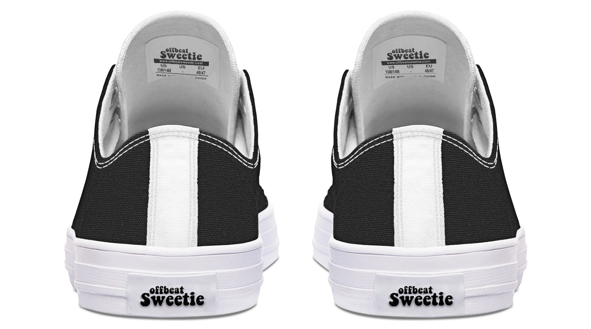 Paint It Black Low Tops - Offbeat Sweetie