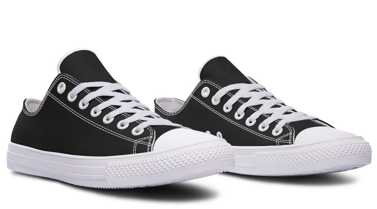 Paint It Black Low Tops (Wide)