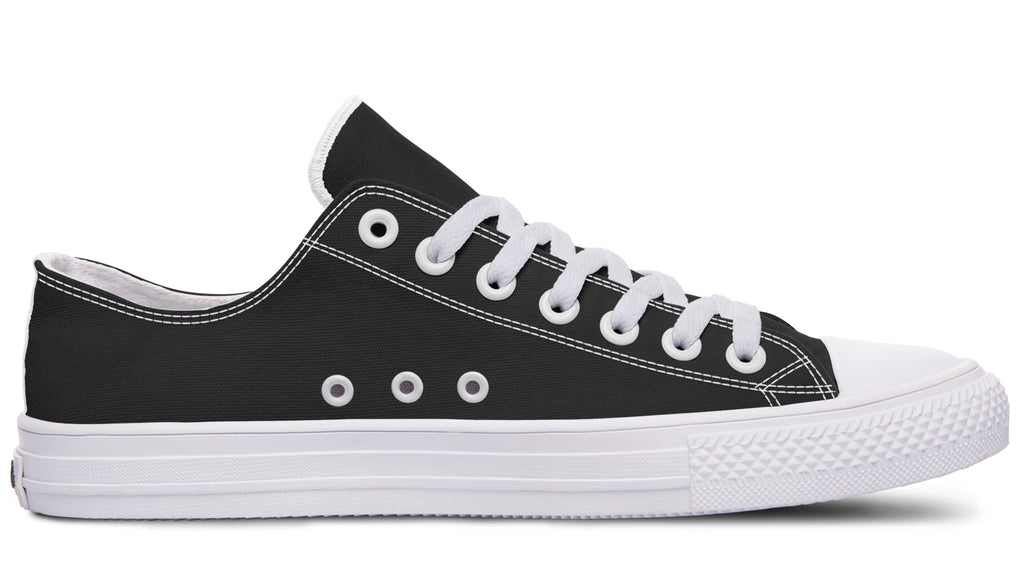 Paint It Black Low Tops (Wide)