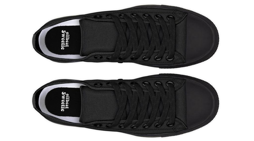 Paint It Black Low Tops (Wide)