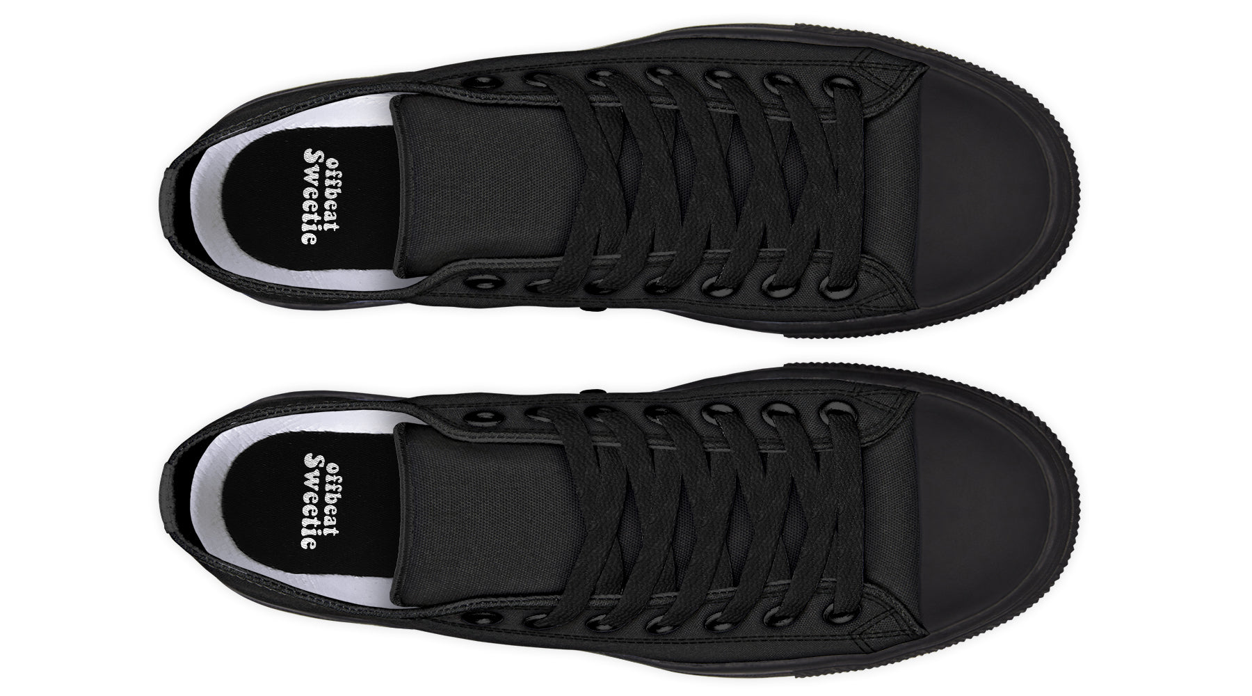 Paint It Black Low Tops (Wide)