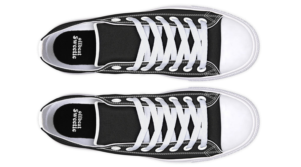 Paint It Black Low Tops (Wide)