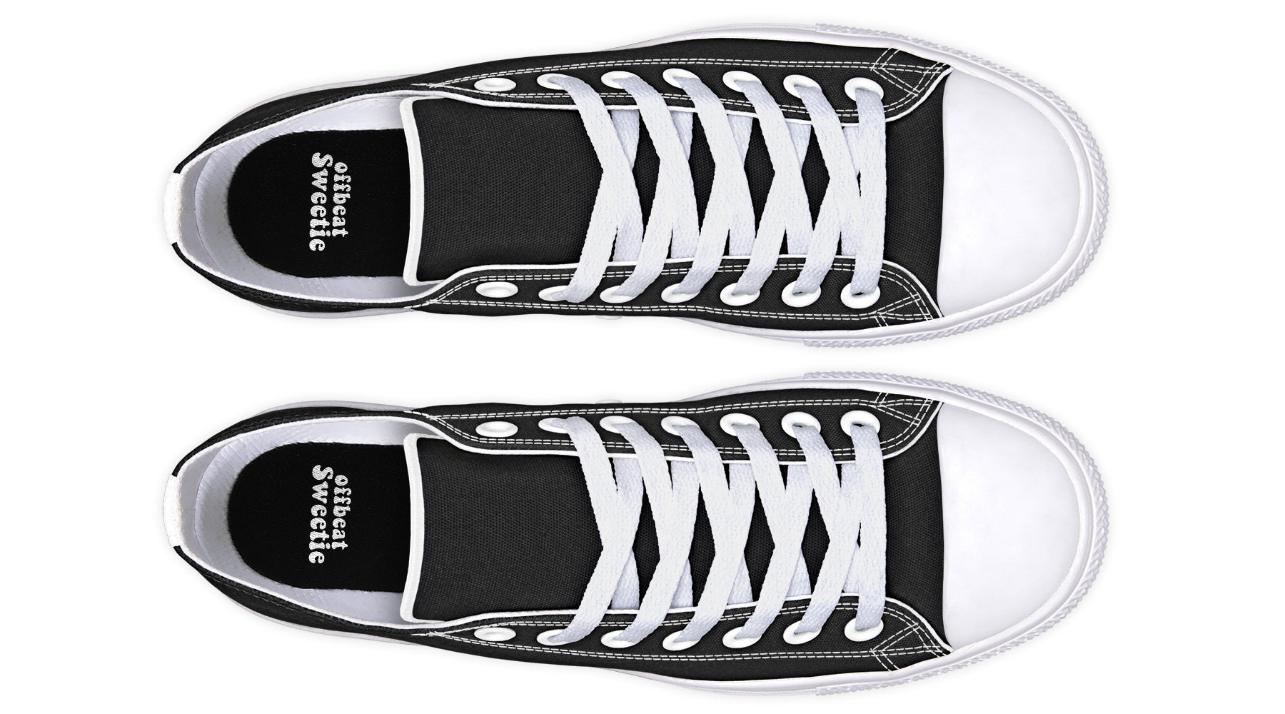 Paint It Black Low Tops (Wide)