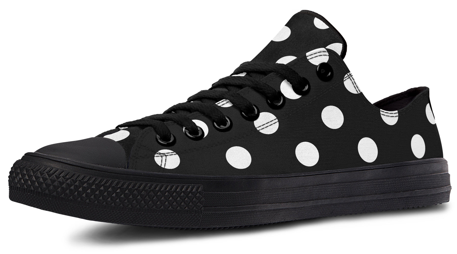 Paint It Black Polka Dot Low Tops