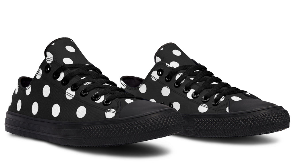 Paint It Black Polka Dot Low Tops