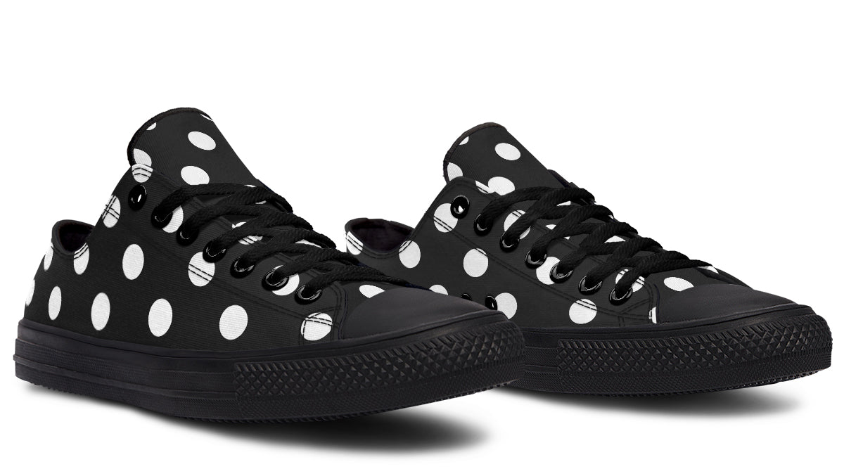 Paint It Black Polka Dot Low Tops